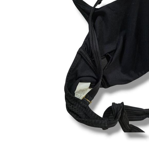United Colors of Benetton Women’s Black V-Front Tie Back Bikini Top B Cup - Picture 5 of 11